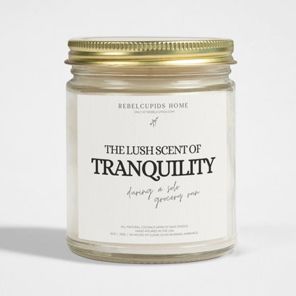 Tranquility during a solo grocery run - premium eco-friendly candle