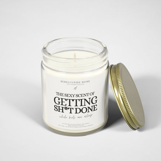 Getting sh*t done while kids are asleep - premium eco-friendly candle