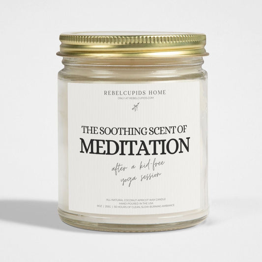 Meditation after a kid-free yoga session - premium eco-friendly candle