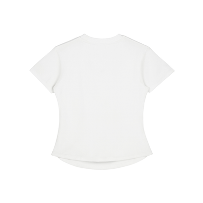 Signature - bodycon ribbed cotton t-shirt