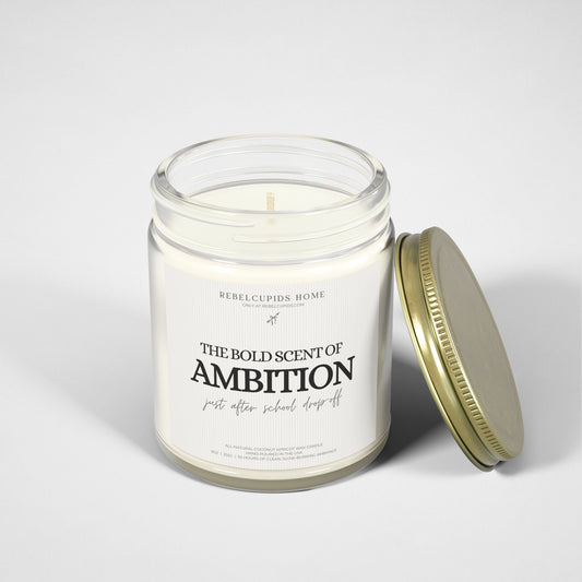 Ambition just after school drop-off - premium eco-friendly candle