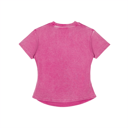 Signature - bodycon ribbed cotton t-shirt