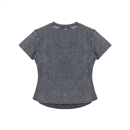 Signature - bodycon ribbed cotton t-shirt