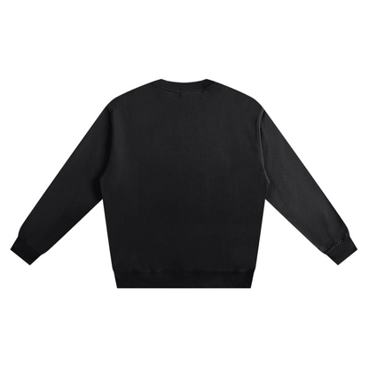 Black sweatshirt on a white background