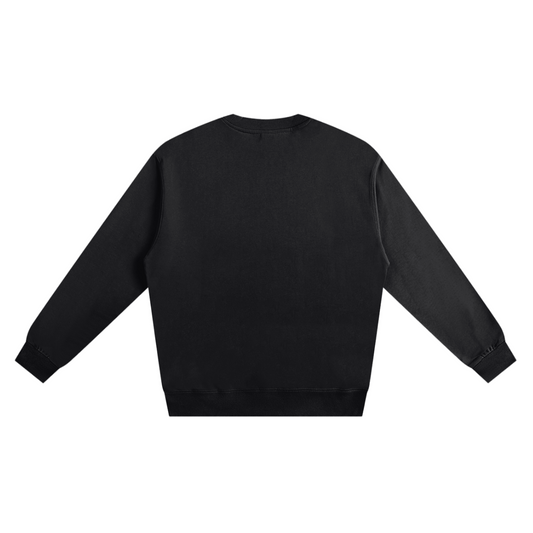 Black sweatshirt on a white background