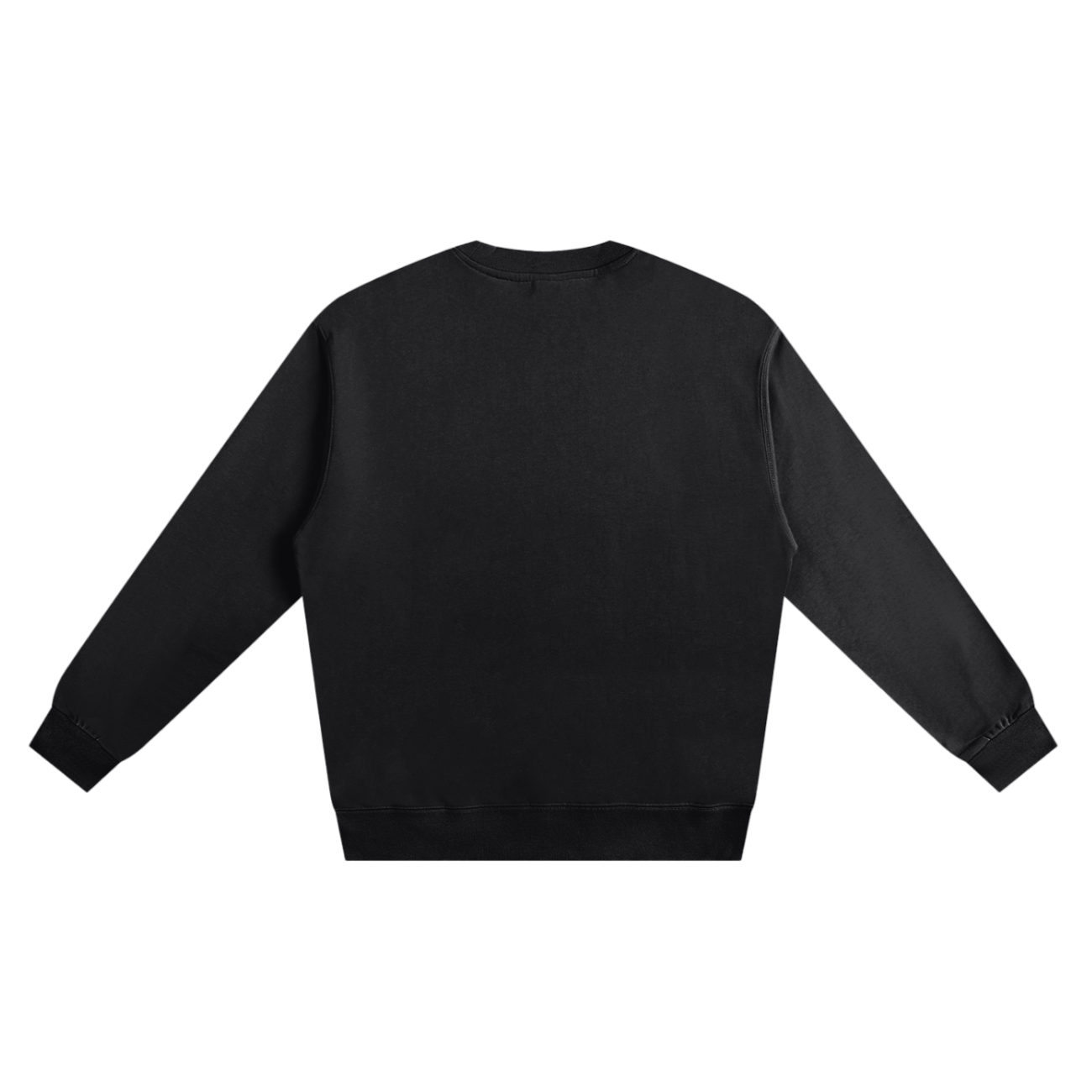 Black sweatshirt on a white background