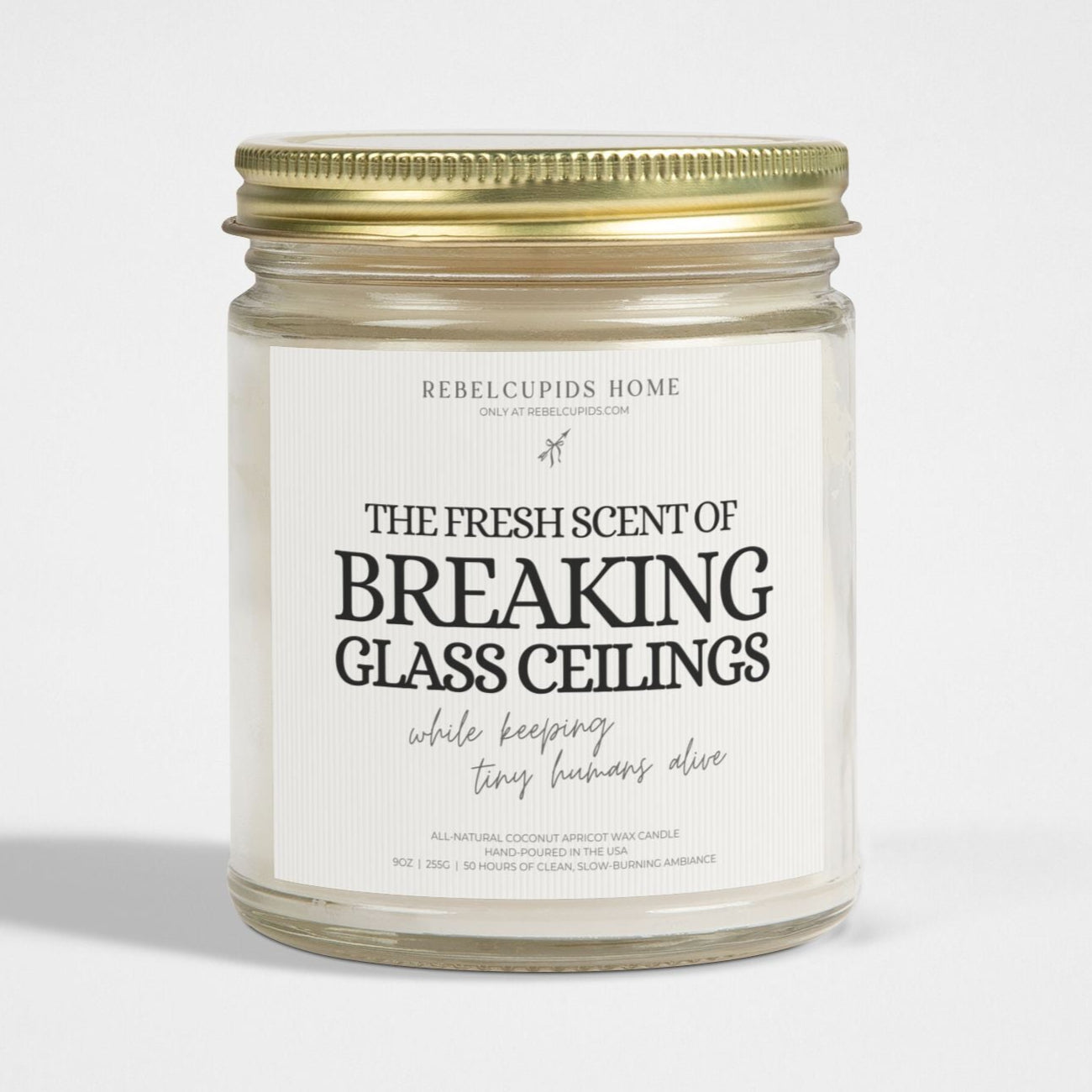Breaking glass ceilings while keeping tiny humans alive - premium eco-friendly candle