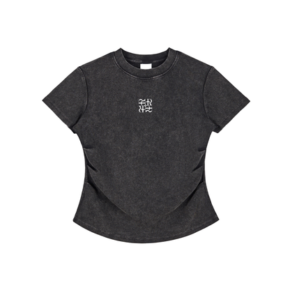 Signature - bodycon ribbed cotton t-shirt
