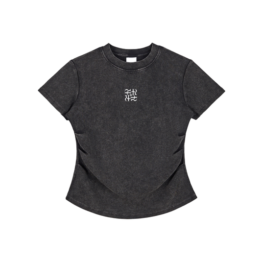 Signature - bodycon ribbed cotton t-shirt