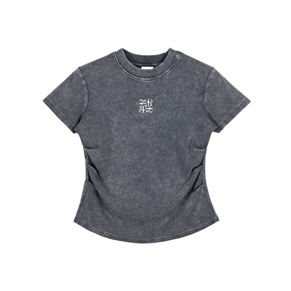 Signature - bodycon ribbed cotton t-shirt