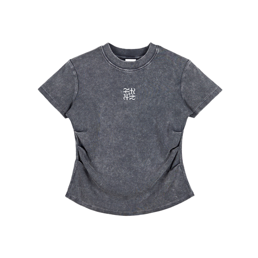 Signature - bodycon ribbed cotton t-shirt